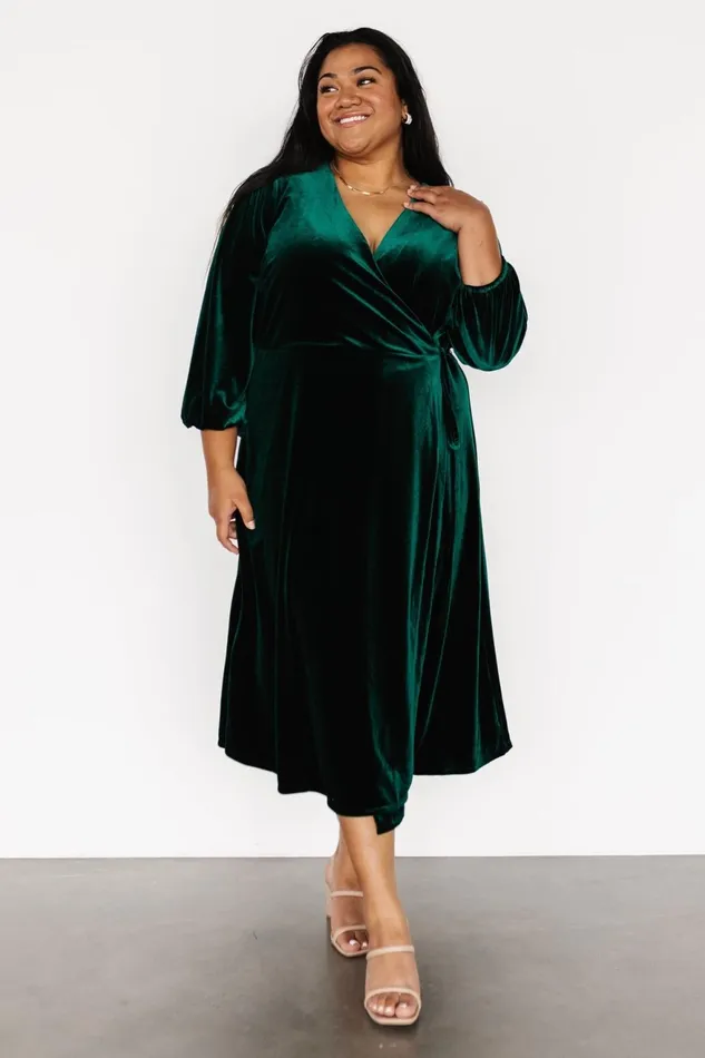 Women Mother Of The Bride Baltic Born Beckinsale Velvet Wrap Dress Dark Green Women Mother Of The Bride Baltic Born Beckinsale Velvet Wrap Dress Dark Green
