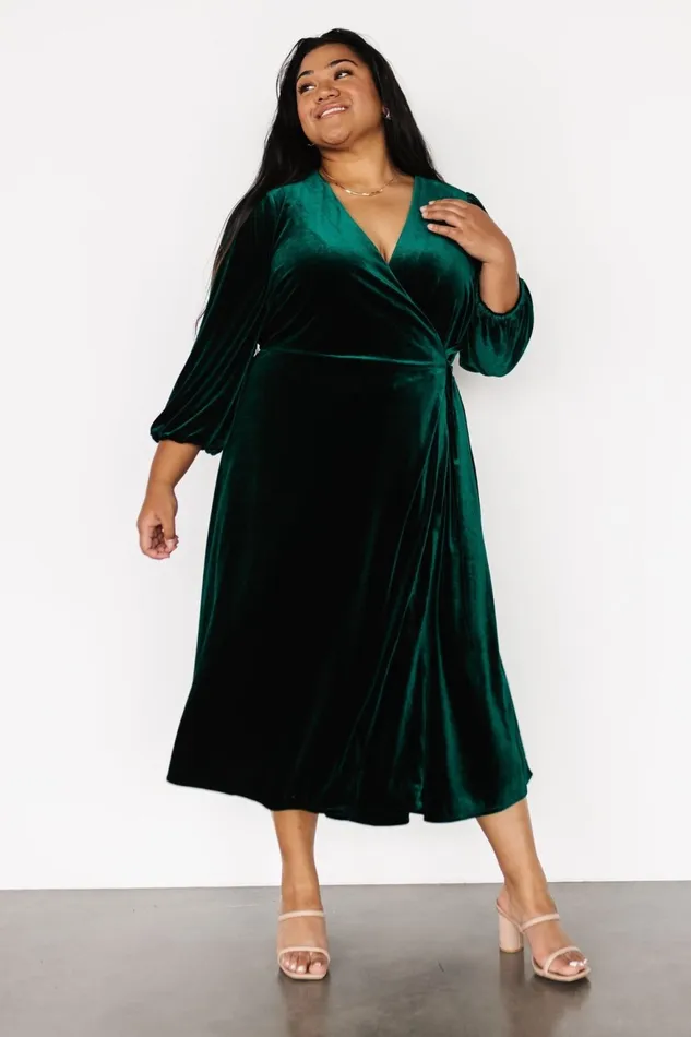 Women Mother Of The Bride Baltic Born Beckinsale Velvet Wrap Dress Dark Green Women Mother Of The Bride Baltic Born Beckinsale Velvet Wrap Dress Dark Green