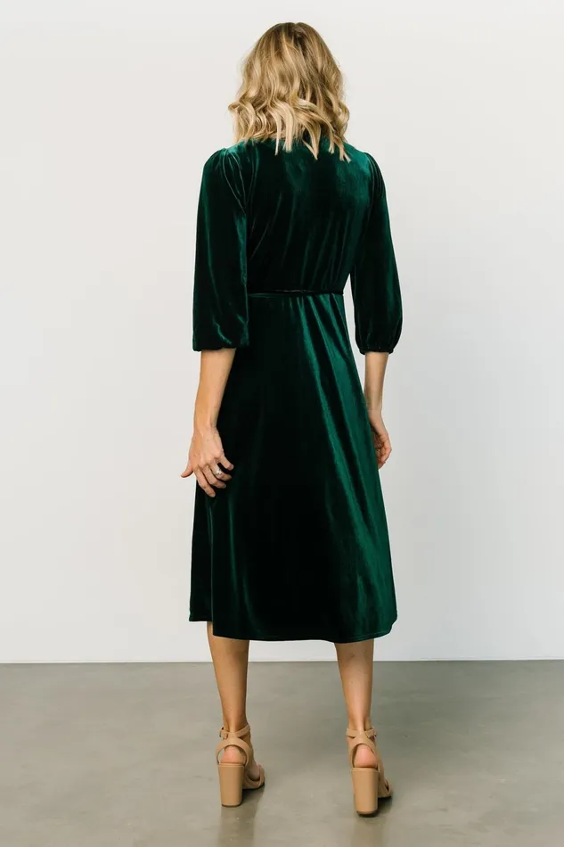 Women Mother Of The Bride Baltic Born Beckinsale Velvet Wrap Dress Dark Green Women Mother Of The Bride Baltic Born Beckinsale Velvet Wrap Dress Dark Green