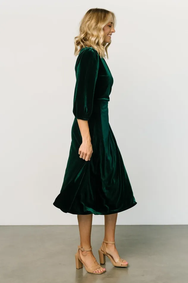 Women Mother Of The Bride Baltic Born Beckinsale Velvet Wrap Dress Dark Green Women Mother Of The Bride Baltic Born Beckinsale Velvet Wrap Dress Dark Green