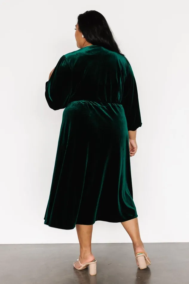 Women Mother Of The Bride Baltic Born Beckinsale Velvet Wrap Dress Dark Green Women Mother Of The Bride Baltic Born Beckinsale Velvet Wrap Dress Dark Green