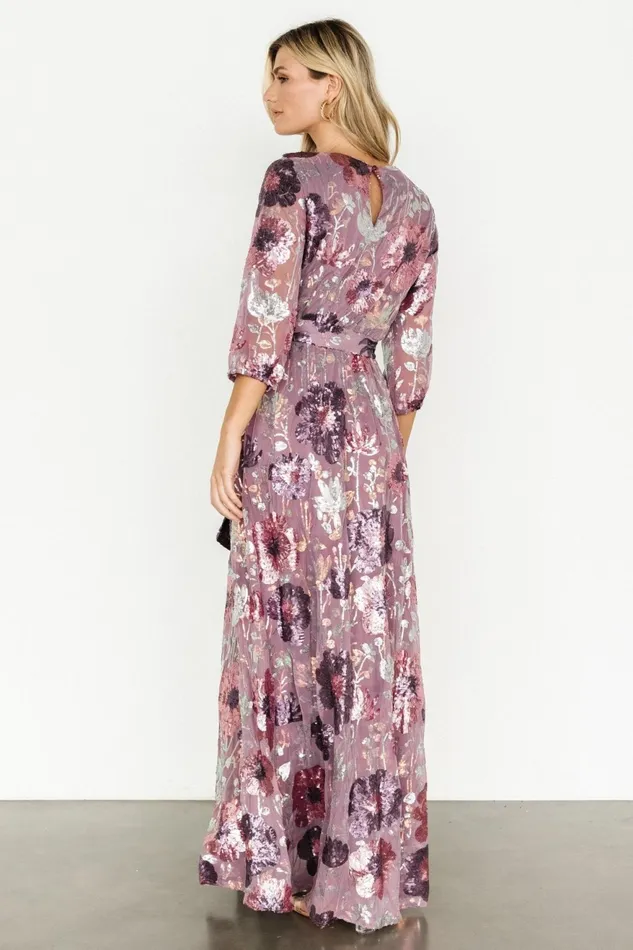 Women Mother Of The Bride Baltic Born Destiny Sequin Maxi Dress Lilac Floral Women Mother Of The Bride Baltic Born Destiny Sequin Maxi Dress Lilac Floral
