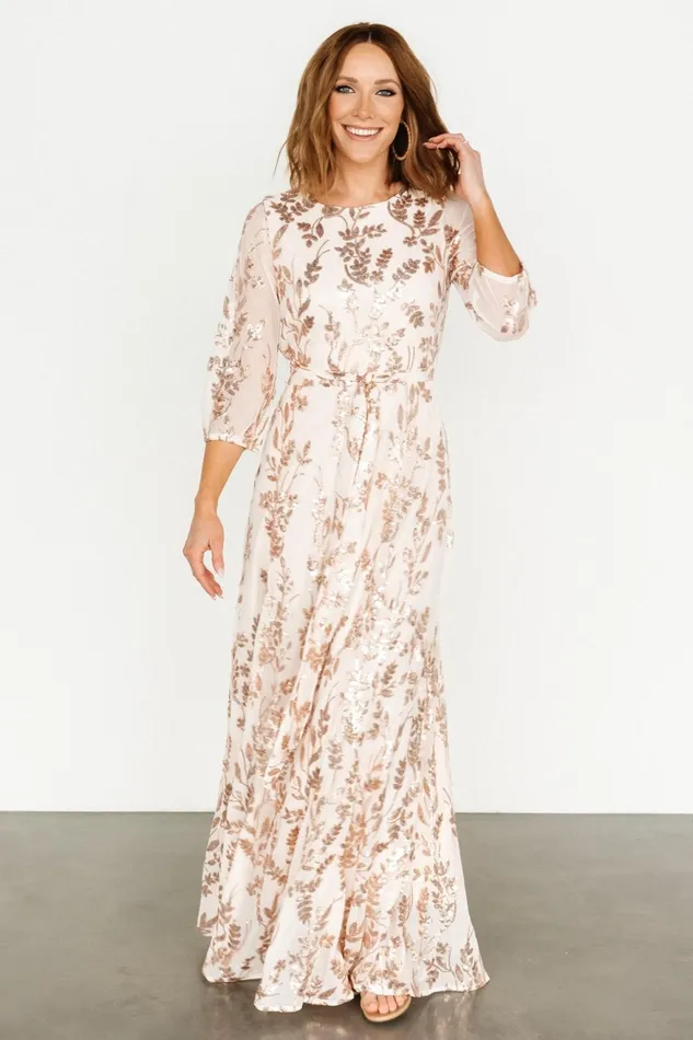 Women Mother Of The Bride Baltic Born Destiny Sequin Maxi Dress Rose Gold Women Mother Of The Bride Baltic Born Destiny Sequin Maxi Dress Rose Gold