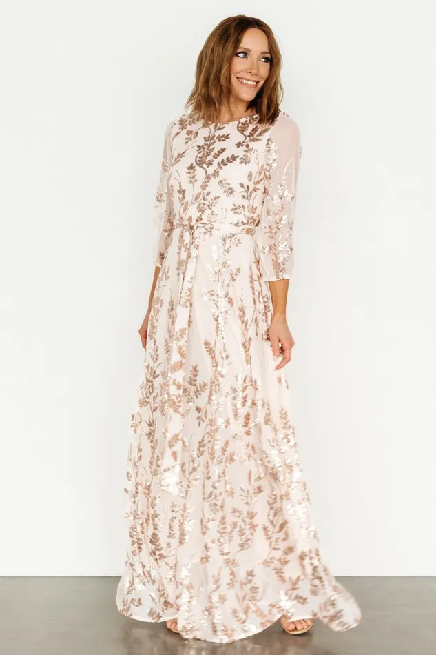 Women Mother Of The Bride Baltic Born Destiny Sequin Maxi Dress Rose Gold Women Mother Of The Bride Baltic Born Destiny Sequin Maxi Dress Rose Gold