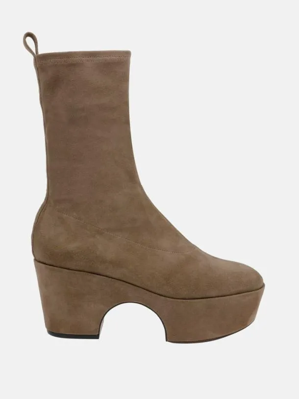 Women NALIYA Suede Stretch Gobi Clergerie Ankle Boots
