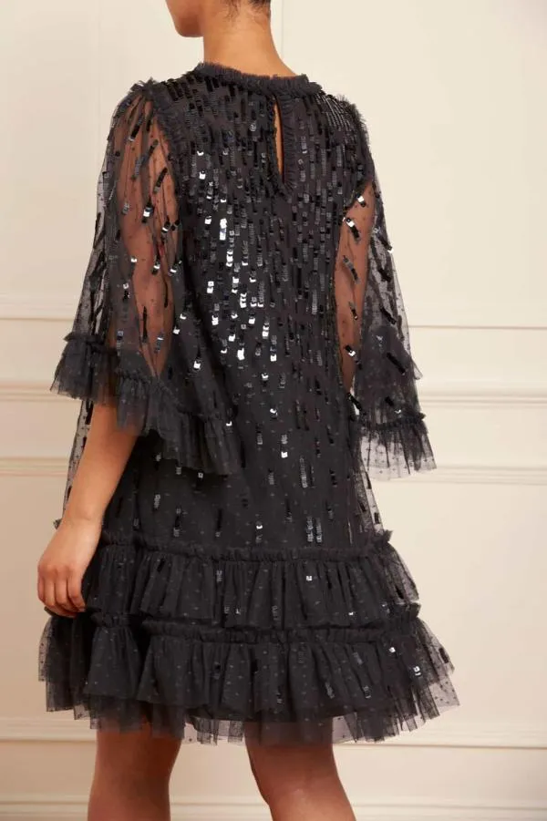 Women Needle and Thread Sequin Dash Mini Dress Black Women Needle and Thread Sequin Dash Mini Dress Black