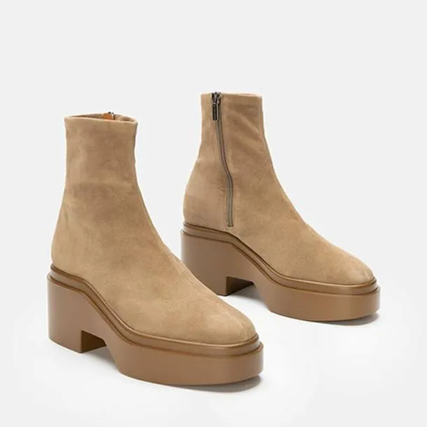 Women NELLE Suede Stretch Gobi Clergerie Ankle Boots