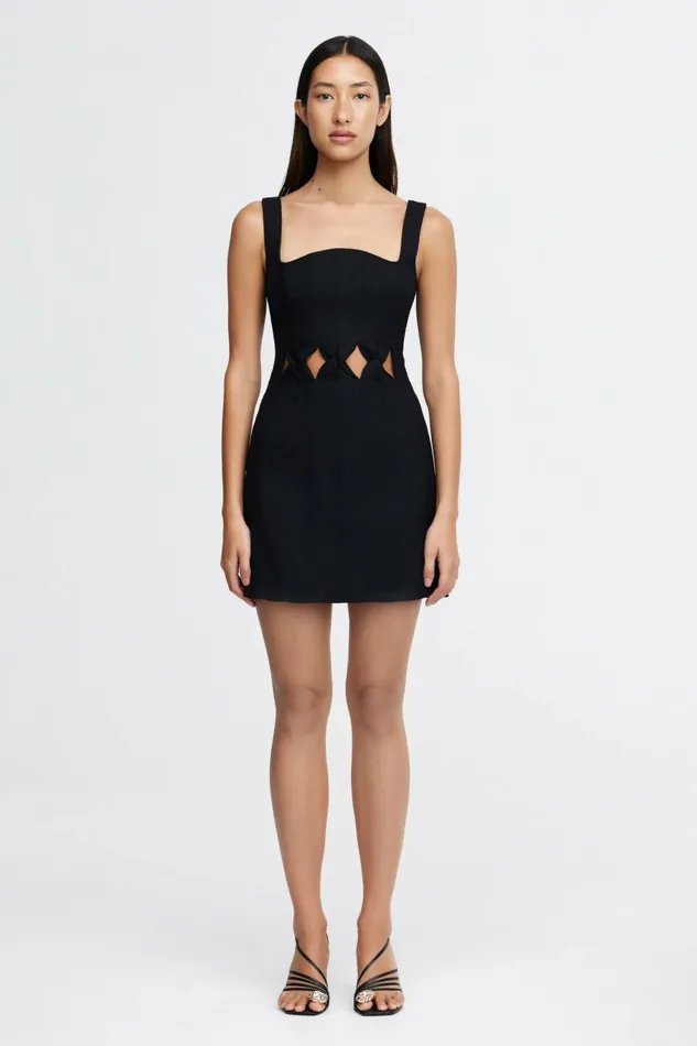 Women NEWBEWICK MINI DRESS Black Acler Black Dresses