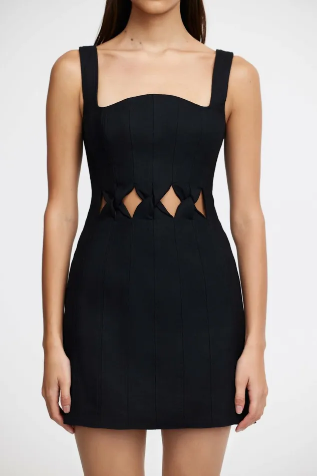 Women NEWBEWICK MINI DRESS Black Acler Black Dresses
