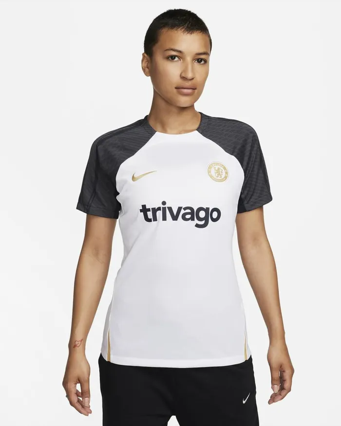 Women Nike All Clothing Chelsea FC Strike Whitewhiteclub Goldclub Gold