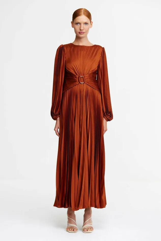 Women NORSEMAN MIDI DRESS Burnt Sienna Acler Midi Dresses