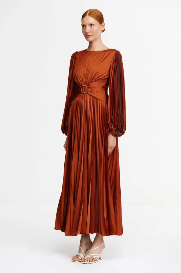 Women NORSEMAN MIDI DRESS Burnt Sienna Acler Midi Dresses