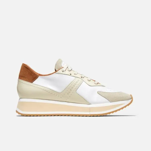 Women ORVIL White Brown And Beige Clergerie Sneakers