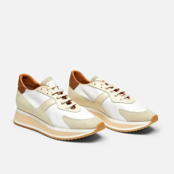 Women ORVIL White Brown And Beige Clergerie Sneakers