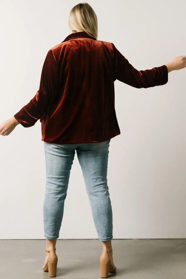 Women Outerwear Baltic Born Brinton Velvet Blazer Cinnamon Women Outerwear Baltic Born Brinton Velvet Blazer Cinnamon