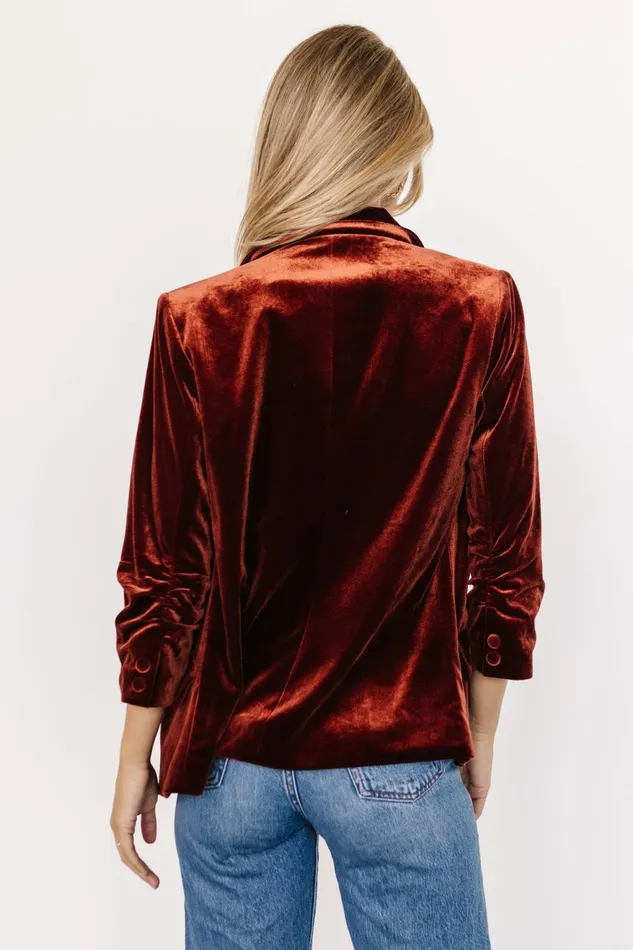 Women Outerwear Baltic Born Brinton Velvet Blazer Cinnamon Women Outerwear Baltic Born Brinton Velvet Blazer Cinnamon
