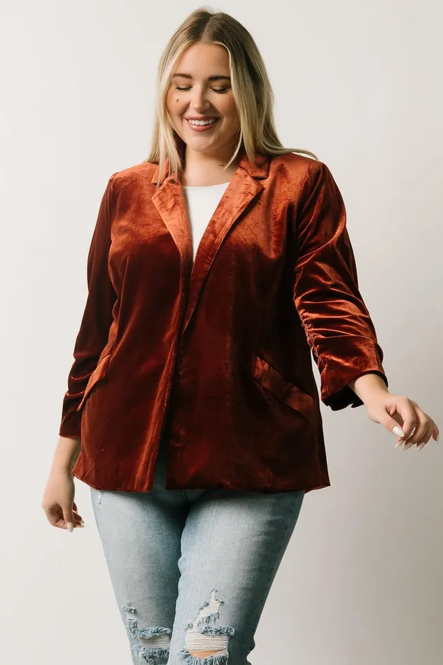 Women Outerwear Baltic Born Brinton Velvet Blazer Cinnamon Women Outerwear Baltic Born Brinton Velvet Blazer Cinnamon