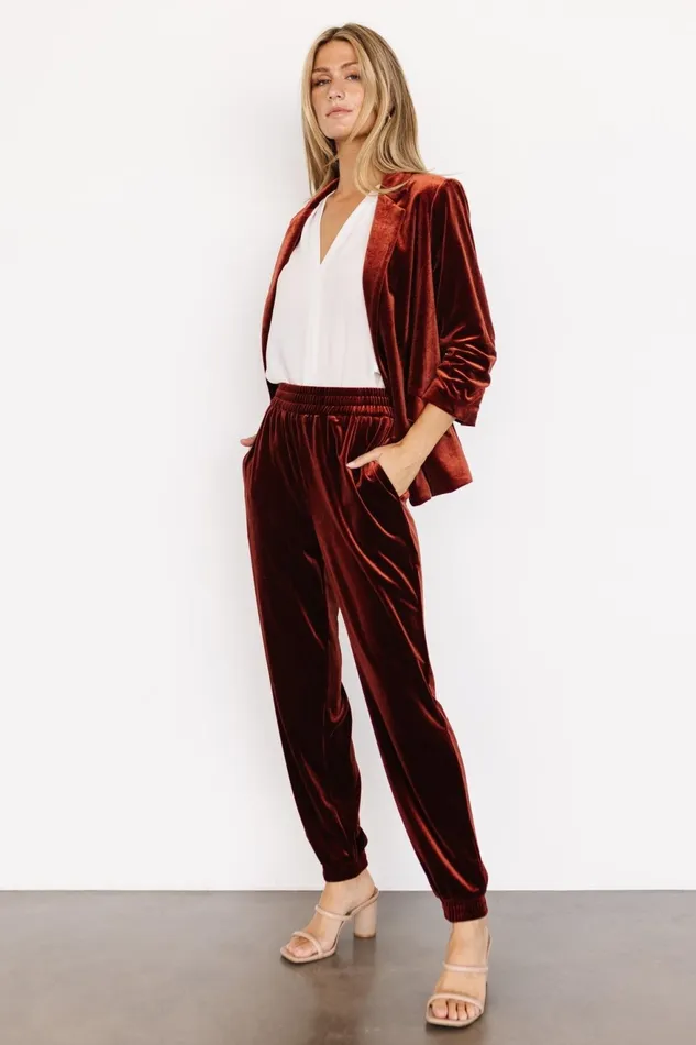 Women Outerwear Baltic Born Brinton Velvet Blazer Cinnamon Women Outerwear Baltic Born Brinton Velvet Blazer Cinnamon