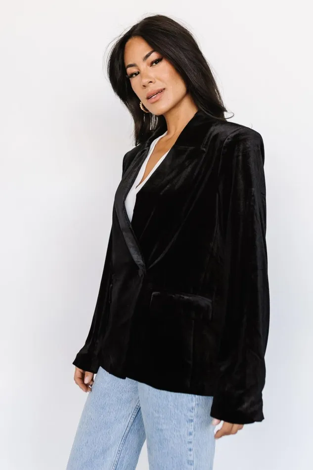 Women Outerwear Baltic Born Centennial Velvet Blazer Black Women Outerwear Baltic Born Centennial Velvet Blazer Black
