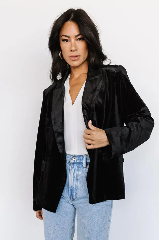 Women Outerwear Baltic Born Centennial Velvet Blazer Black Women Outerwear Baltic Born Centennial Velvet Blazer Black