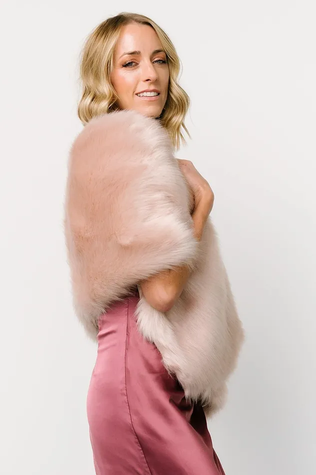 Women Outerwear Baltic Born Jovie Faux Fur Shawl Pale Blush Women Outerwear Baltic Born Jovie Faux Fur Shawl Pale Blush