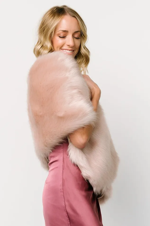 Women Outerwear Baltic Born Jovie Faux Fur Shawl Pale Blush Women Outerwear Baltic Born Jovie Faux Fur Shawl Pale Blush