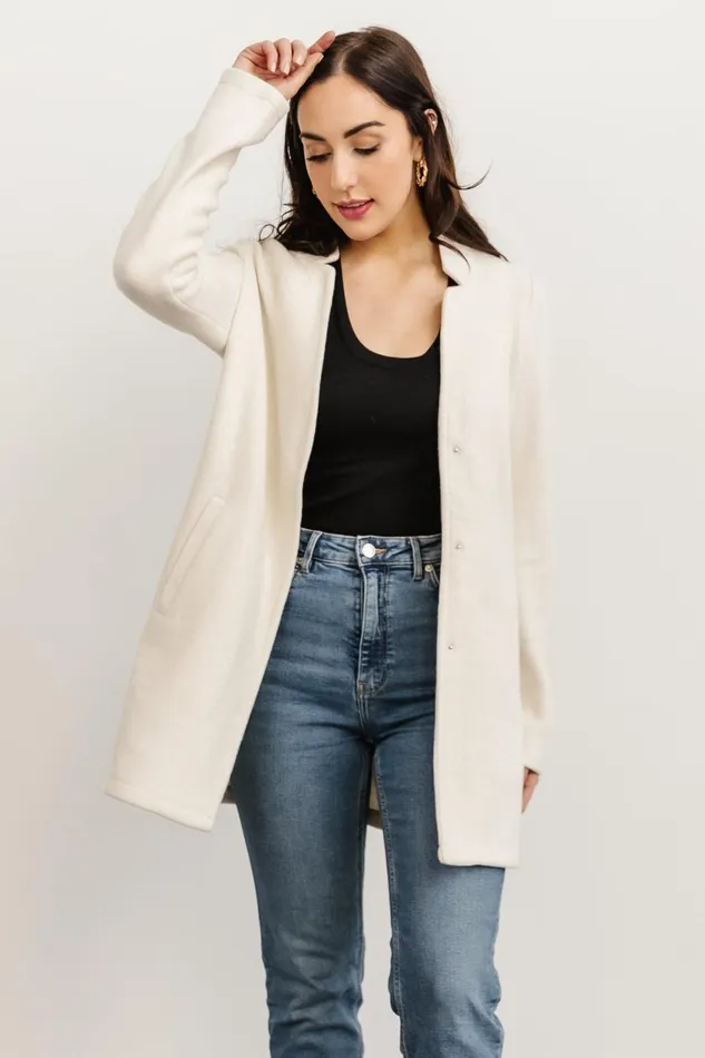 Women Outerwear Baltic Born Knoll Notch Jacket Ivory