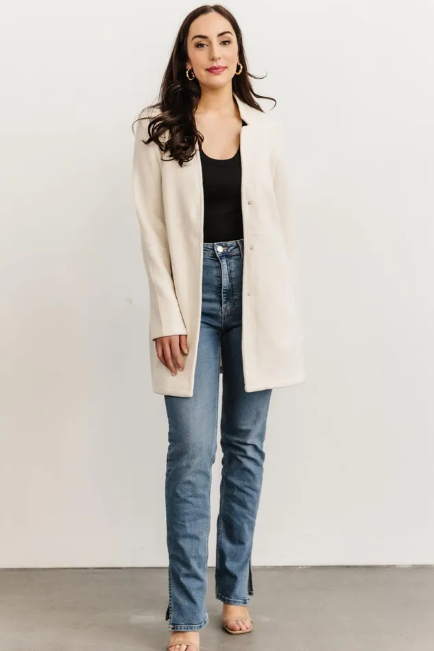 Women Outerwear Baltic Born Knoll Notch Jacket Ivory