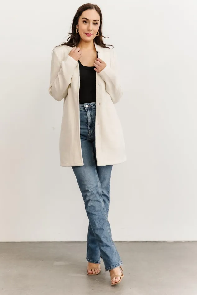 Women Outerwear Baltic Born Knoll Notch Jacket Ivory