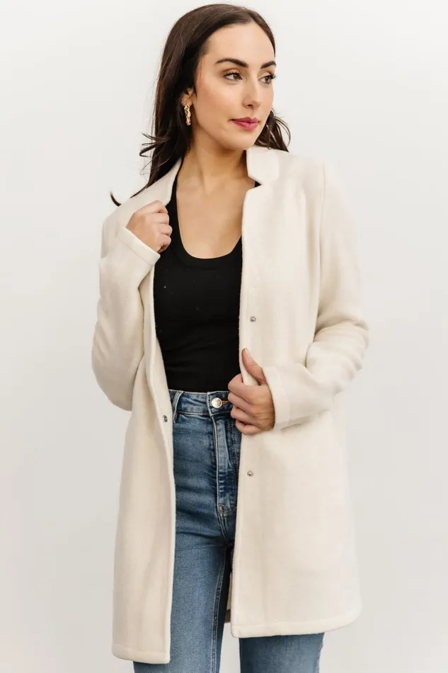Women Outerwear Baltic Born Knoll Notch Jacket Ivory