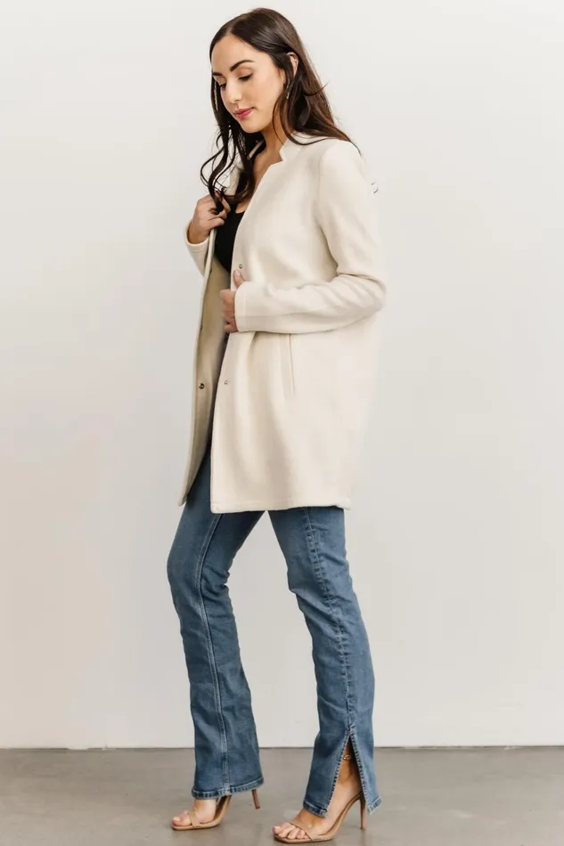 Women Outerwear Baltic Born Knoll Notch Jacket Ivory
