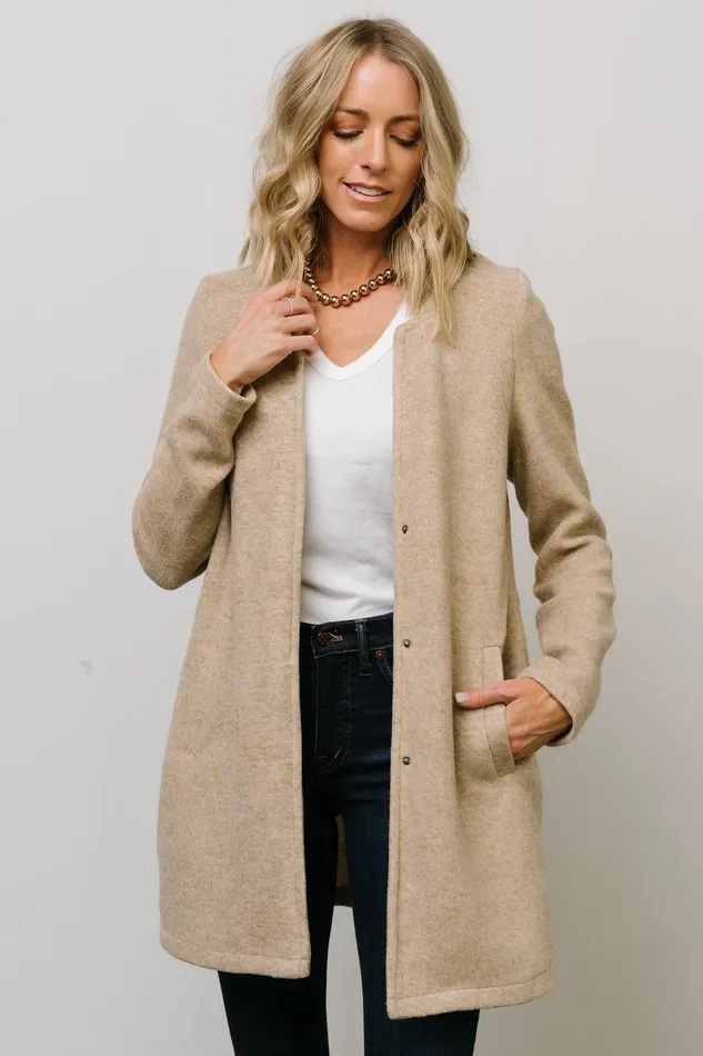 Women Outerwear Baltic Born Knoll Notch Jacket Oatmeal Women Outerwear Baltic Born Knoll Notch Jacket Oatmeal