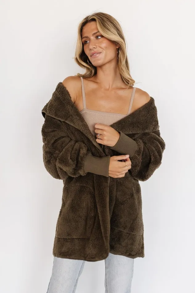 Women Outerwear Baltic Born Melrose Teddy Jacket Olive Women Outerwear Baltic Born Melrose Teddy Jacket Olive