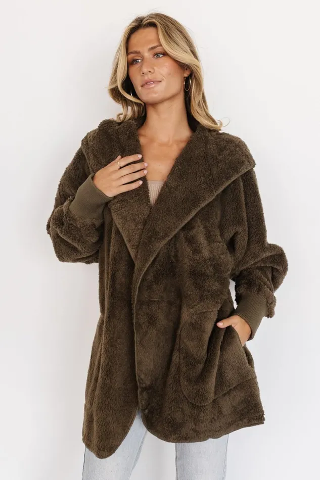 Women Outerwear Baltic Born Melrose Teddy Jacket Olive Women Outerwear Baltic Born Melrose Teddy Jacket Olive