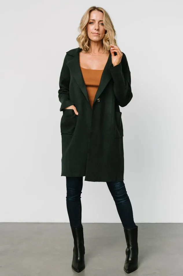 Women Outerwear Baltic Born Roland Long Jacket Dark Green