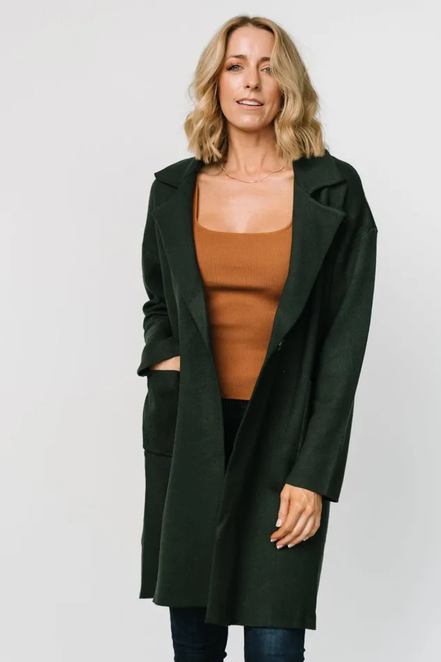 Women Outerwear Baltic Born Roland Long Jacket Dark Green Women Outerwear Baltic Born Roland Long Jacket Dark Green