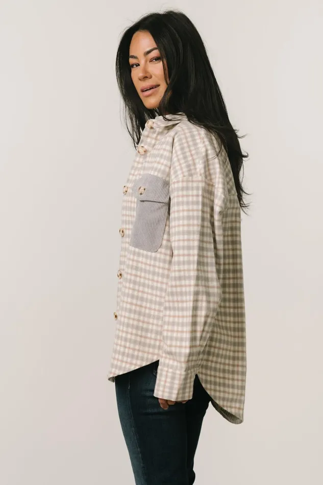 Women Outerwear Baltic Born Seeley Shacket Dusty Blue Multi