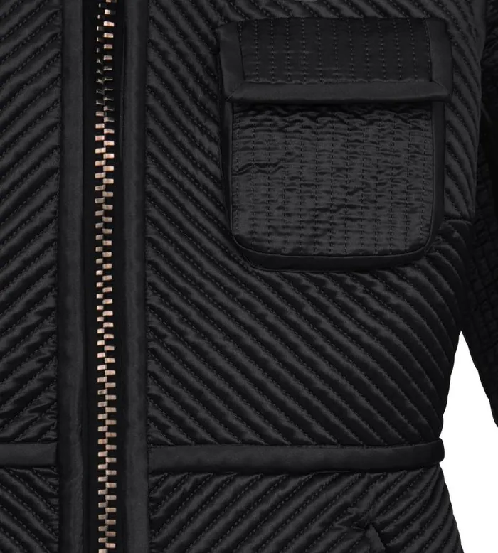Women Outerwear Tom Ford Pinstripe Quilted Silk Satin Jacket Black Women Outerwear Tom Ford Pinstripe Quilted Silk Satin Jacket Black