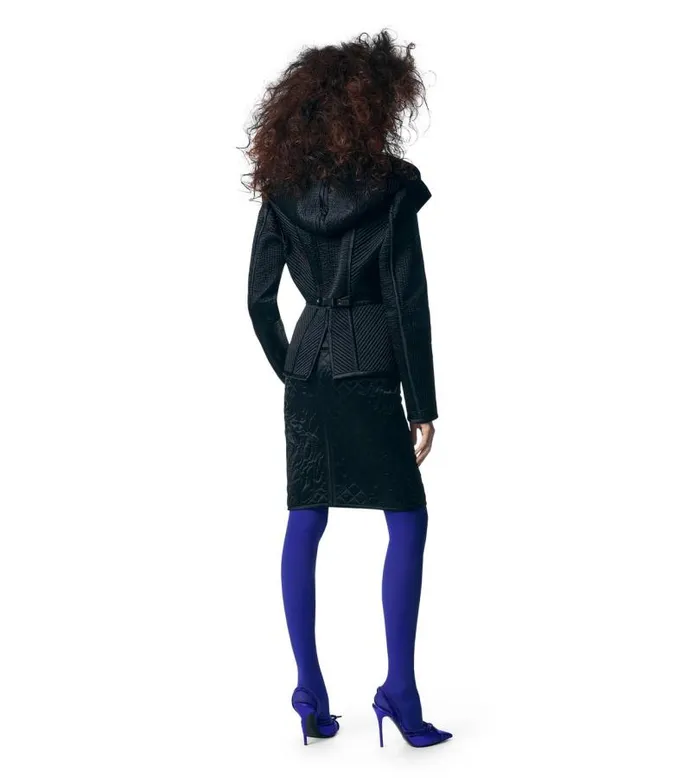 Women Outerwear Tom Ford Pinstripe Quilted Silk Satin Jacket Black Women Outerwear Tom Ford Pinstripe Quilted Silk Satin Jacket Black