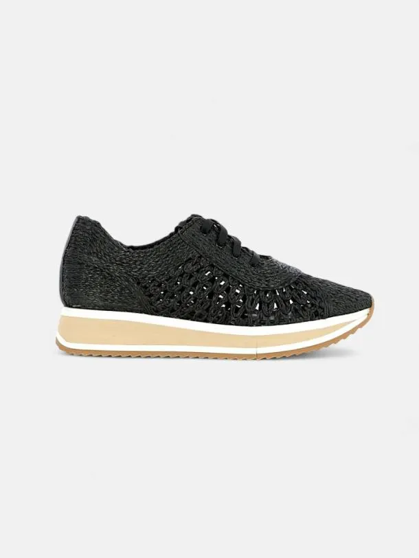 Women OZAN Braided Black Clergerie Sneakers