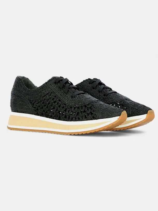 Women OZAN Braided Black Clergerie Sneakers