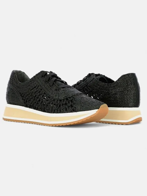Women OZAN Braided Black Clergerie Sneakers
