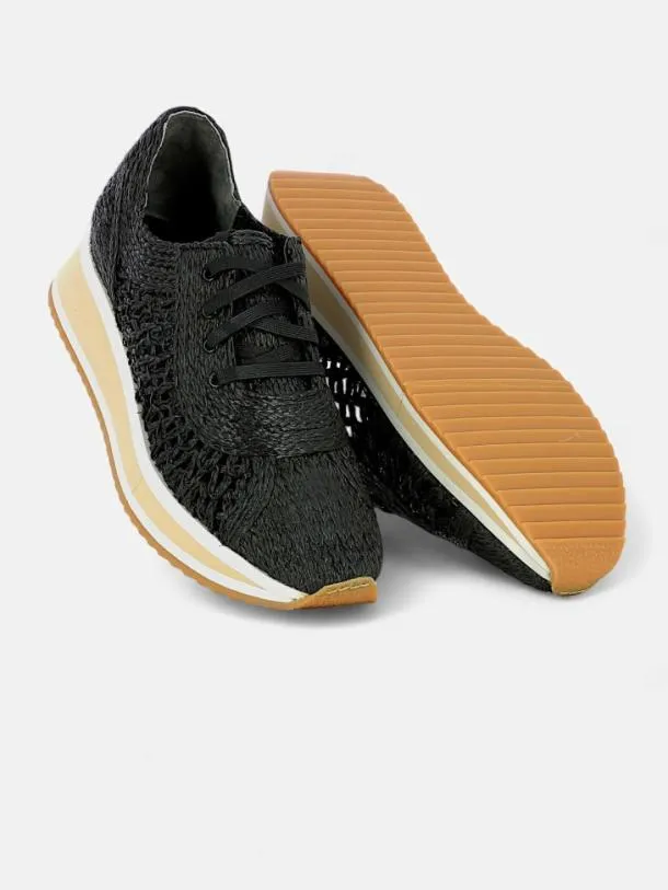Women OZAN Braided Black Clergerie Sneakers