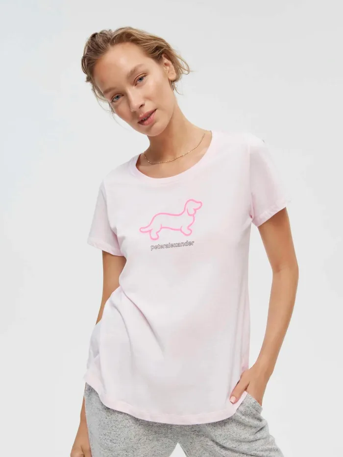 Women PA Classic Penny Tee Grey Marle Peter Alexander Classic Tops