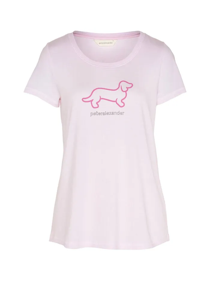 Women PA Classic Penny Tee Grey Marle Peter Alexander Classic Tops