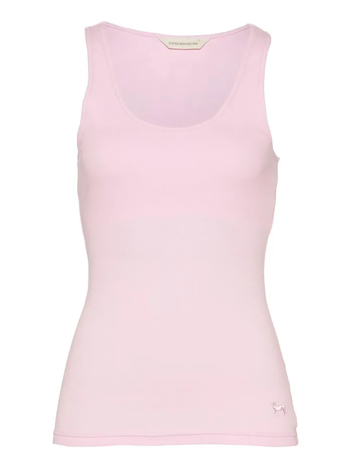 Women PA Classic Tank With Shelf Bra Grey Marle Peter Alexander Classic Tops