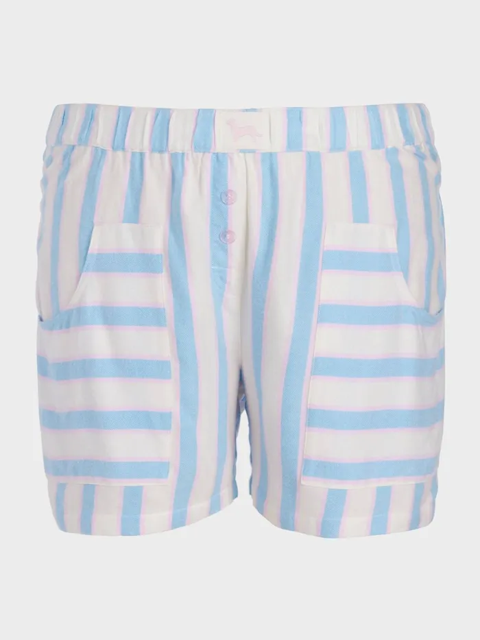 Women PA Plus Blue Stripe Boxer Short Multi Peter Alexander Shorts