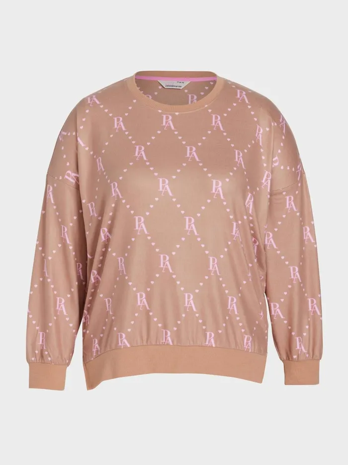 Women PA Plus Caramel Logo Plush Sweater Multi Peter Alexander Tops