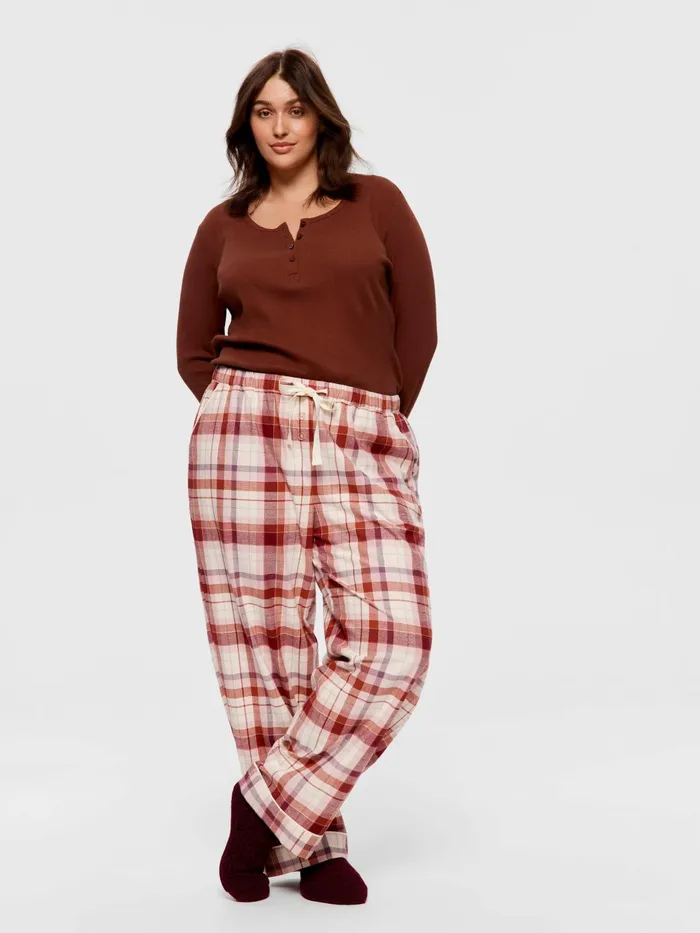Women PA Plus Cream Check Pj Pant Multi Peter Alexander Pants