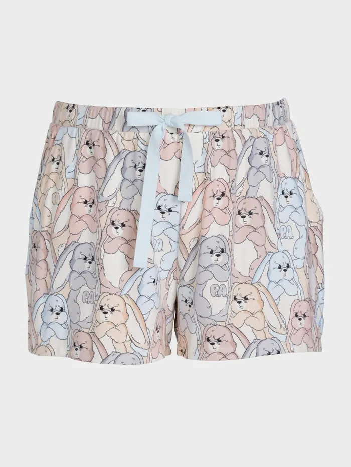 Women PA Plus Grumpy Bunny Plush Mid Short Multi Peter Alexander Online Only Styles